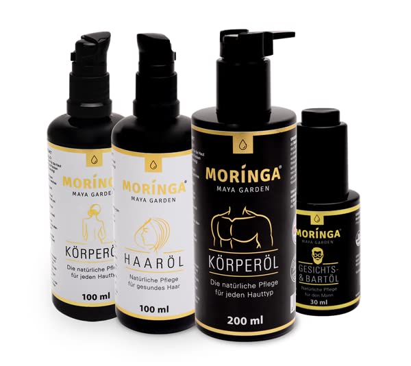 Moringa Gesichts- &amp; Bartöl, 60ml - Gesichts-Öl für Männer, Moringa-Öl zur Gesichtspflege für den Man