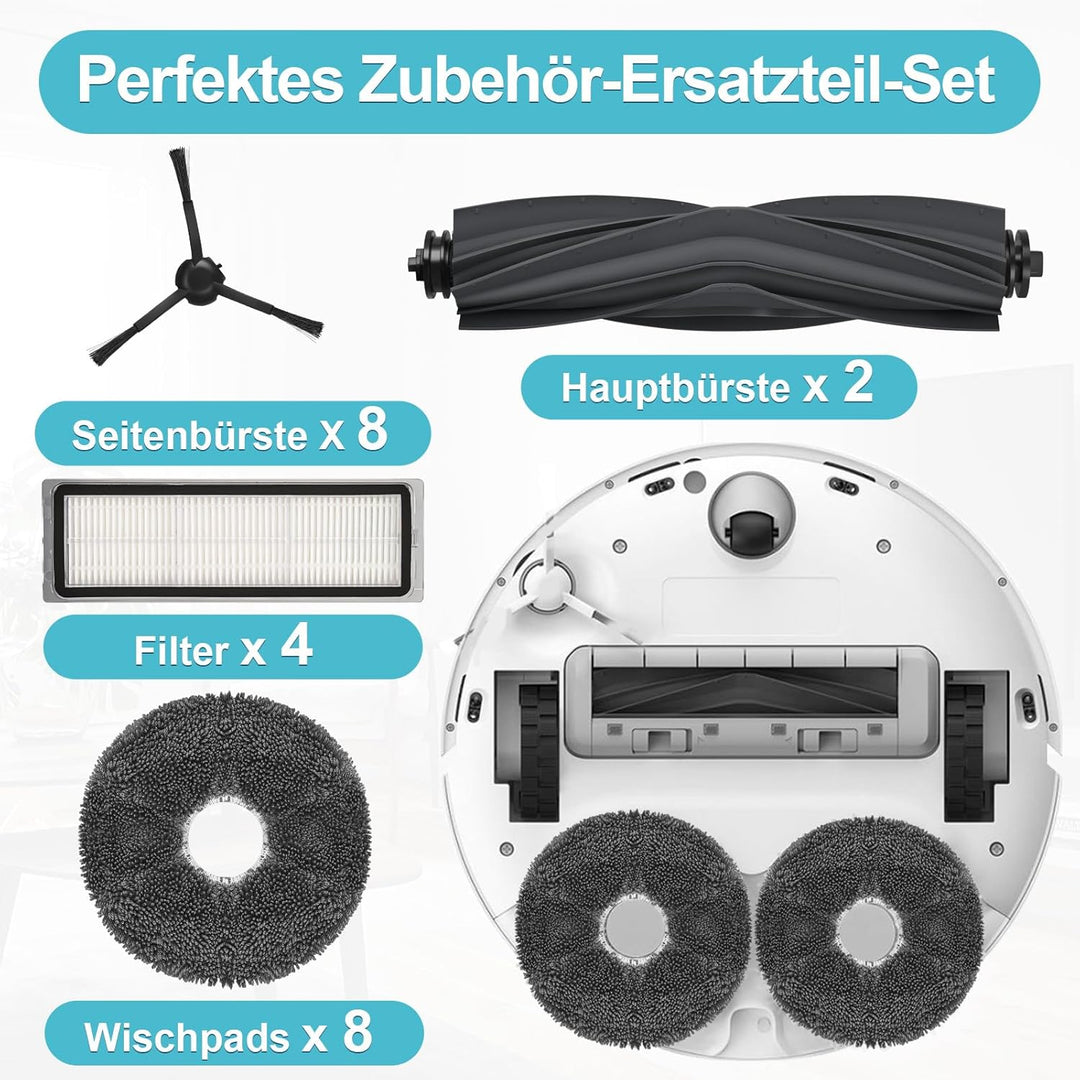 RUKHOOL Zubehör für Dreame L10s Ultra / L10 Prime / L10s Pro Zubehörset für Xiaomi X20+ / X10+ Saugr