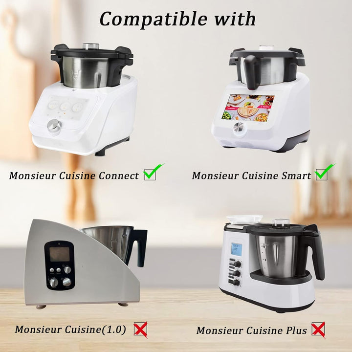 Poweka Ersatzmesser Kompatibel mit Silvercrest Monsieur Cuisine Connect und Monsieur Cuisine Smart K