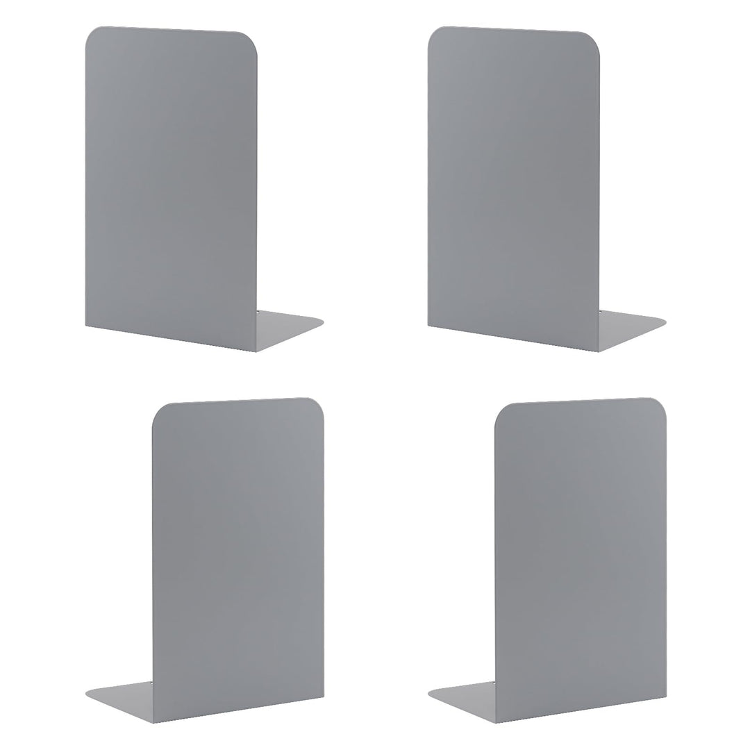 MSDADA Buchstützen aus Metall L, 102x203x135mm, 2 Paar CD Buchständer Kinder, Bücherregal für Schule