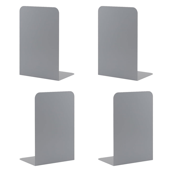 MSDADA Buchstützen aus Metall L, 102x203x135mm, 2 Paar CD Buchständer Kinder, Bücherregal für Schule