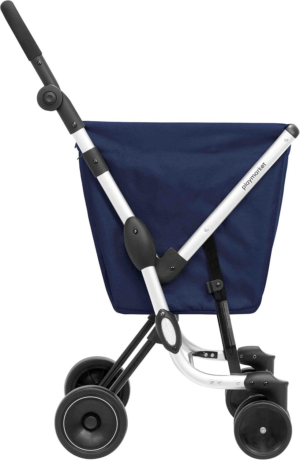 Playmarket We Go Basic Einkaufswagen, zusammenklappbar, 4 Rollen, Koffer Blau (Navy)