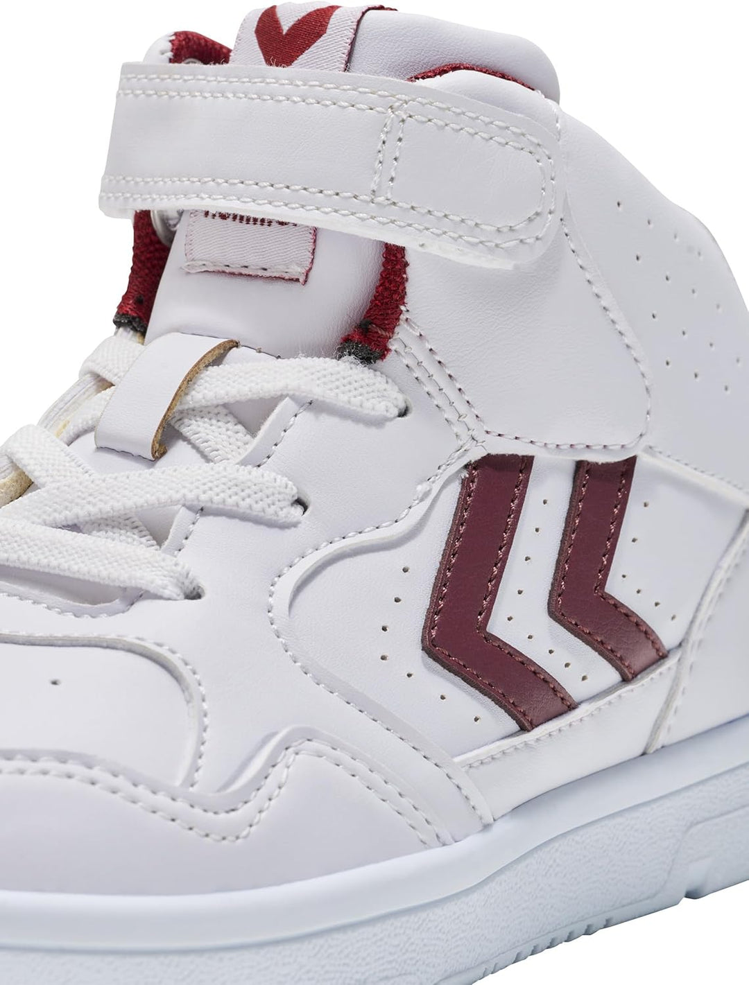 hummel Unisex Kinder Camden High Jr Sneaker 26 EU White Red, 26 EU White Red