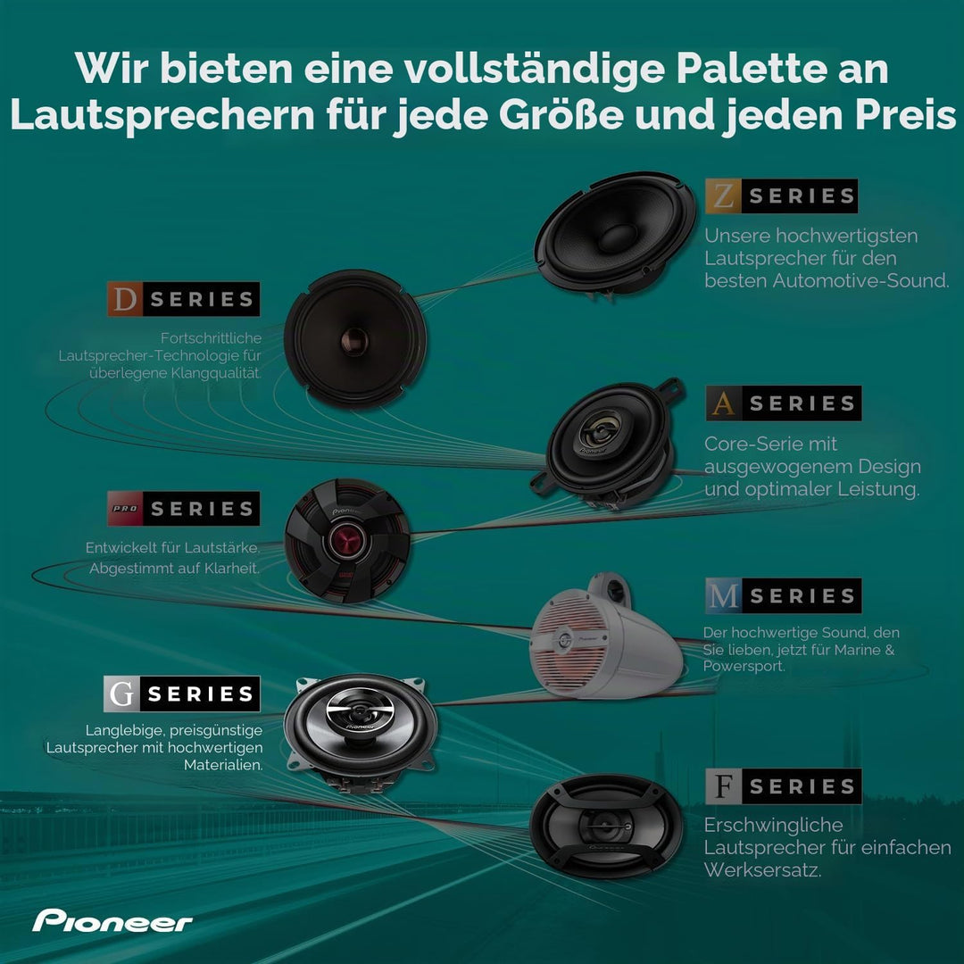 Pioneer TS-G1620F 2-Wege-Koaxial-Lautsprecher, 15,4 cm, 300 W max. / 40 W Nennweite, 32 x 18 x 8,1 c