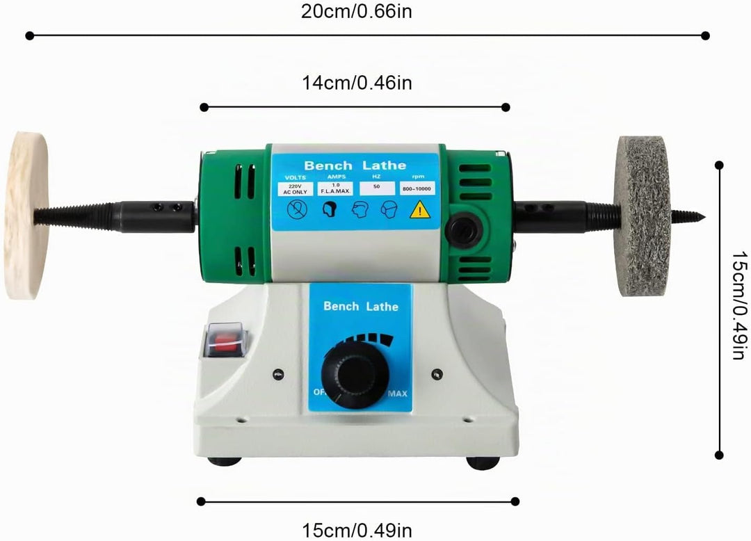 Poliermaschine für Schmuck, 220V 320W Poliermaschine Set, Einstellbare Polier- und Poliermaschine, D