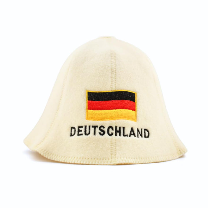 Saunahut für Damen und Herren aus Filz - Deutschland – Grau Saunahut für Herren und Damen aus 100Pro
