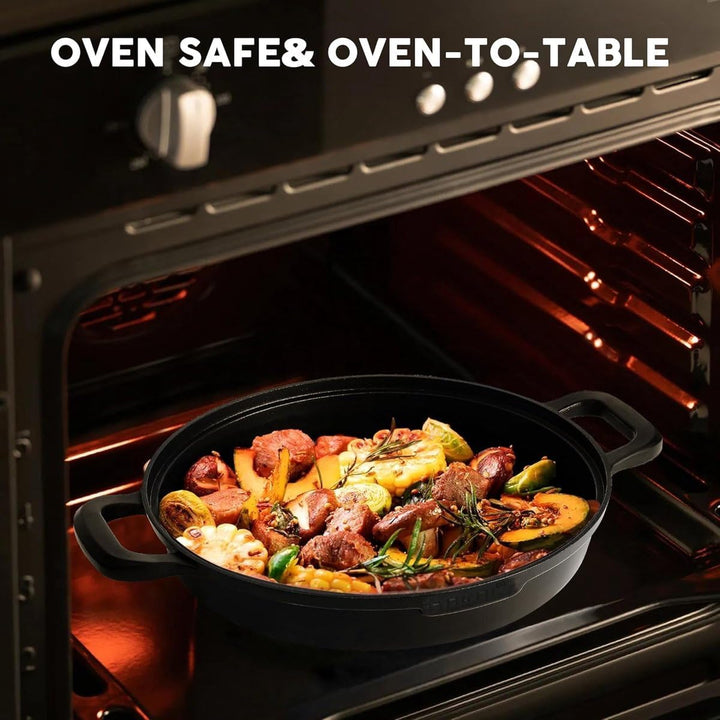 Tajine Safran 30 cm - Antihaft - PFOA free- Geeignet für alle Herdplatten - schwarz inkl. Ofenhandsc