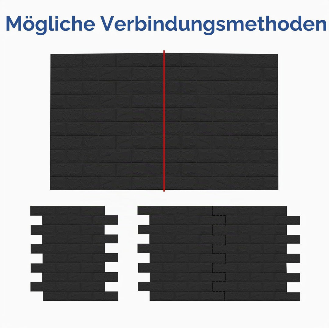 Edihome, Wandpaneele Selbstklebend, 3D Wandpaneele, Tapete Steinoptik, Wandaufkleber, für Wohnzimmer