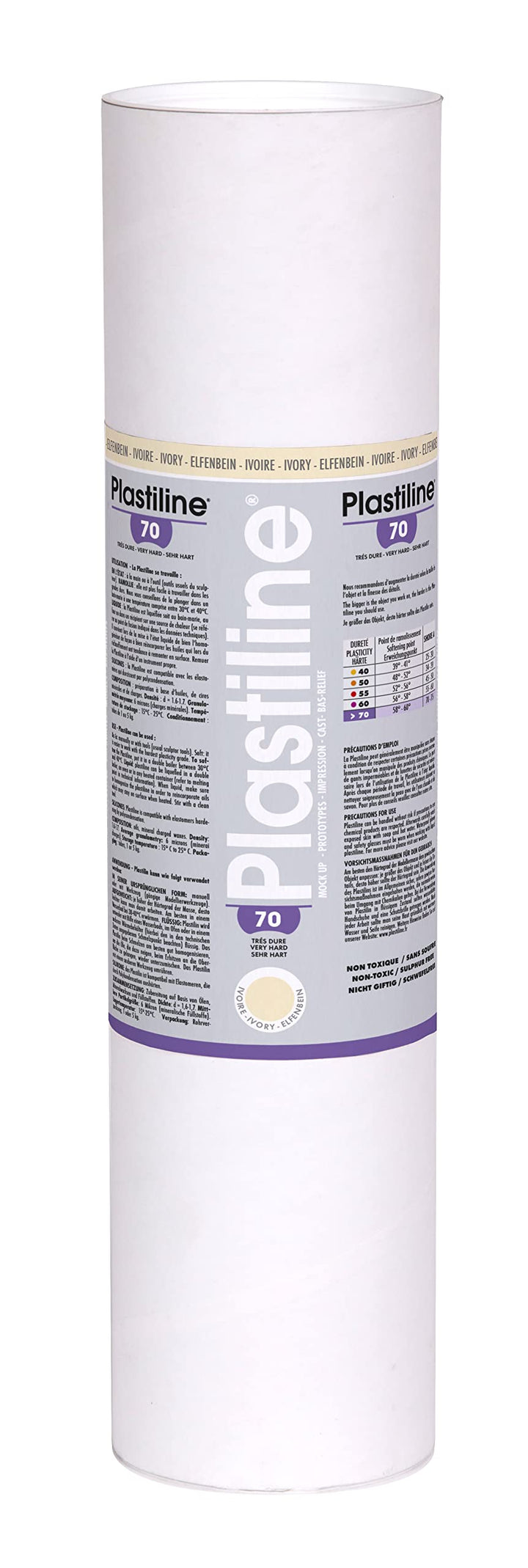 Jacques Herbin 5170T - Plastilin für den Modellbau, 5 kg, zum modelieren, HG70, sehr hart, 1 Dose, E