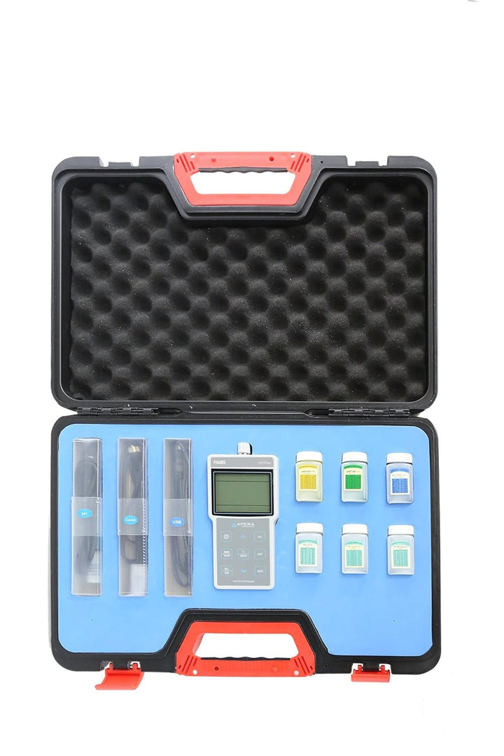 Apera Instruments PC400S tragbares pH/Leitfähigkeit Multi-Parameter-Messgerät, mit GLP Datenverwaltu