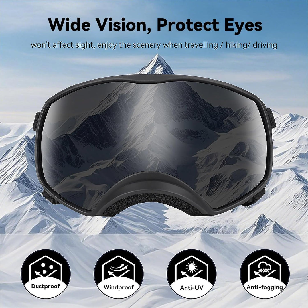 PETLESO Hundebrille Winddichte Hunde Sonnenbrille Hund Schutzbrille mit Verstellbare Band Geeignet f