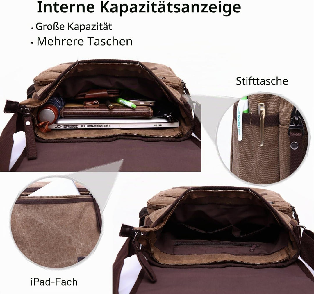 FANDARE Einfache Umhängetasche für Männer, Handel, Reisen, Postman, Schulter, Crossbody Tasche, gros