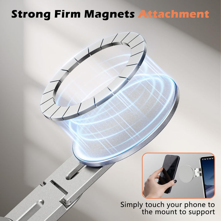 Magnetische Laptop Handy Ständer [110° Faltbar & 180° Einstellbare], Metall Handyhalterung Kompatibe