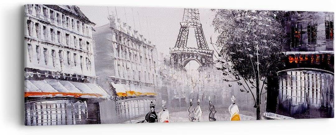 Bilder auf Leinwand Architektur Paris Eiffle Frankreich Leinwandbild 90x30cm Wandbilder Dekoration W