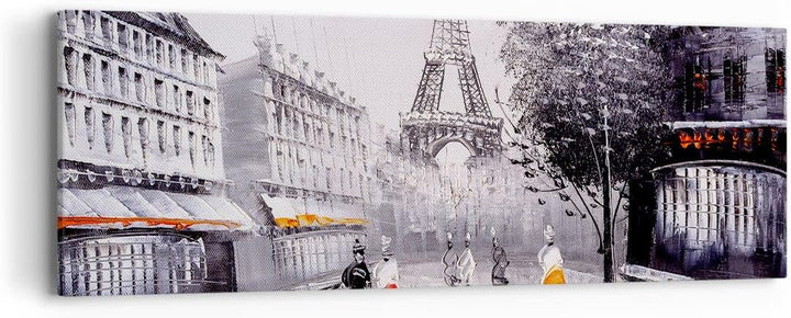 Bilder auf Leinwand Architektur Paris Eiffle Frankreich Leinwandbild 90x30cm Wandbilder Dekoration W