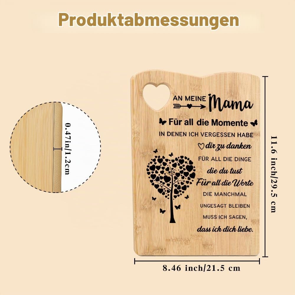 Muttertagsgeschenke Für Mama Schneidebrett Holz Geschenke Für Mama Geschenk Geburtstagsgeschenk Für