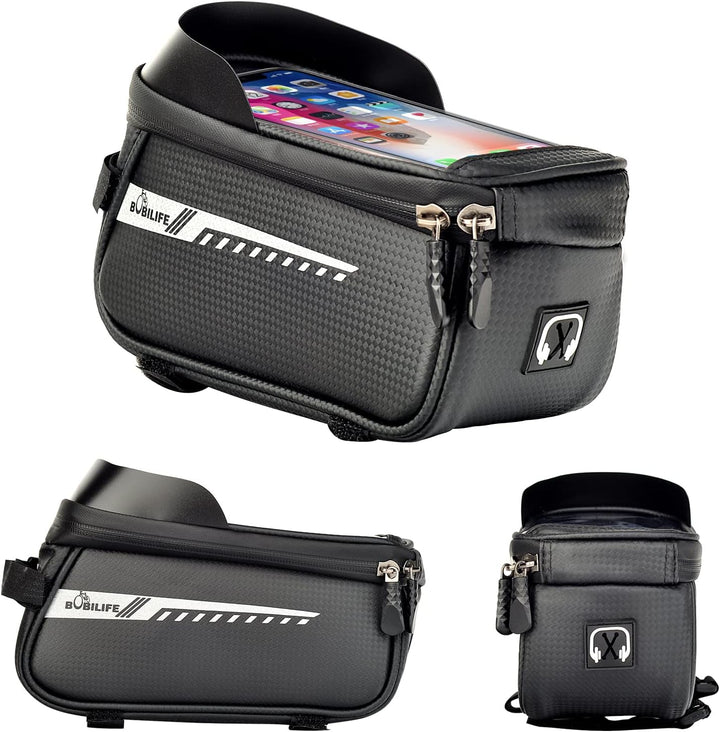 Fahrrad Front Rahmen Telefonhalter Tasche - Fahrrad Wasserdichtes Oberrohr Radfahren Handy GPS Mount