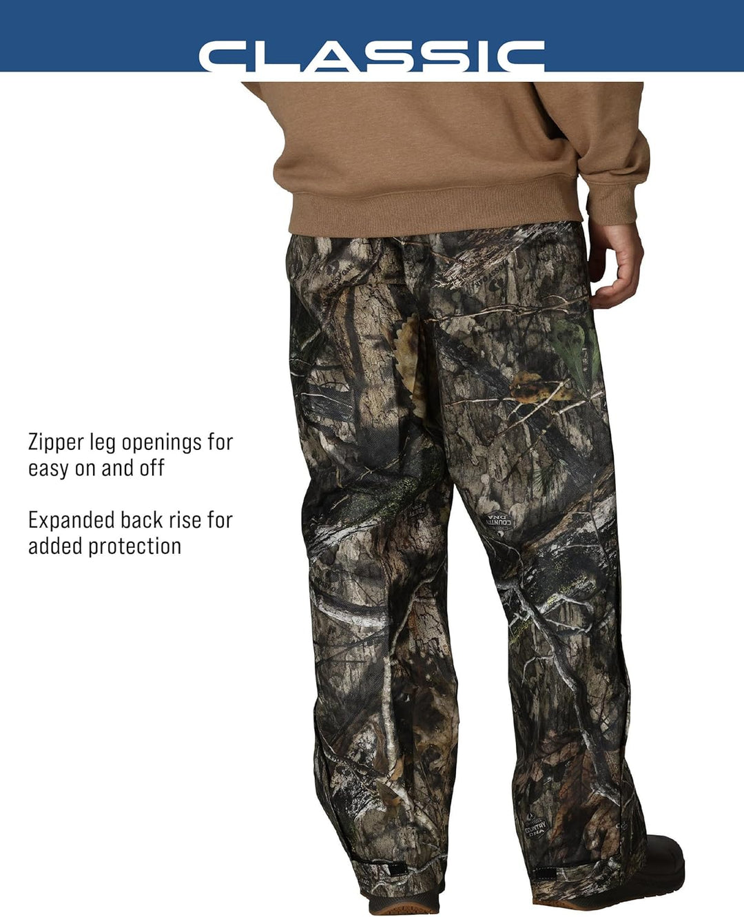 frogg toggs Herren Classic Pro Action Waterproof Breathable Rain Pant Wanderhose XXL Mossy Oak Dna,