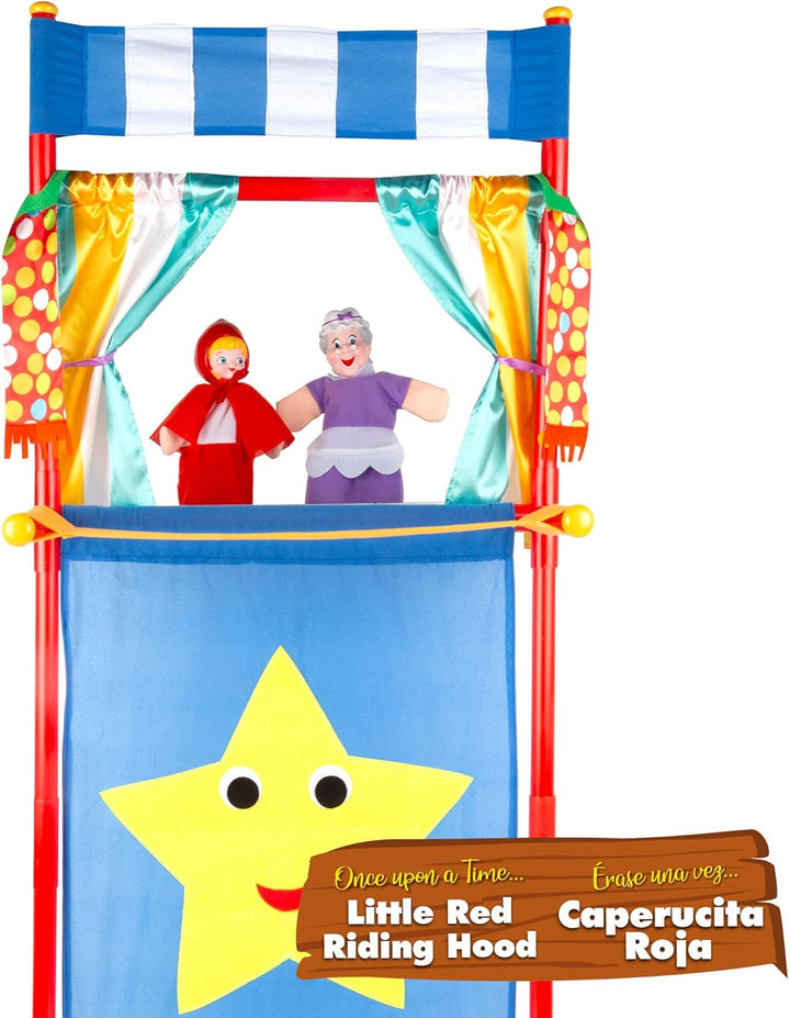 ColorBaby Cucu Show Theater-Set, Rotkäppchen, 4 Puppen, 25 cm Geschichte, weiche und sichere Materia