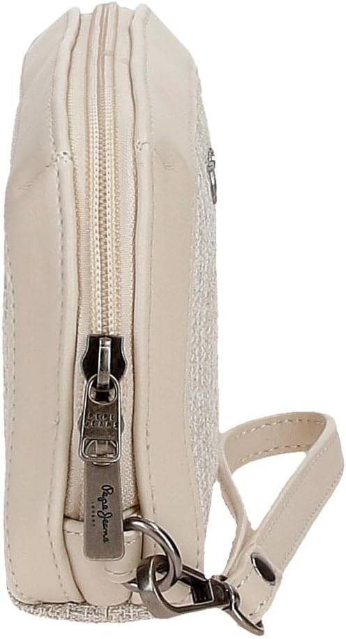 Pepe Jeans Maddie Beige Handtasche 20x11x4 cm Polyester mit Details aus Kunstleder, Beige Handtasche