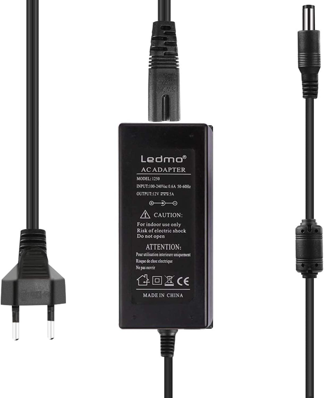 LEDMO 3 Stücke 12V 5A LED Netzteil Adapter Transformato 60w LED Trafo AC110-240V LED Netzadapter Lad