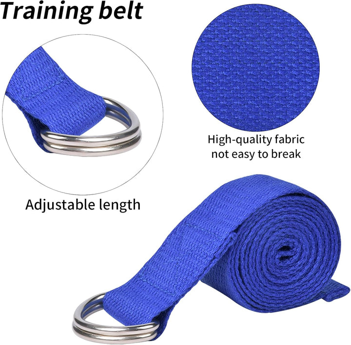 Chstarina Yoga Block 2Er Set mit 1Er 1.8 M Baumwoll Yogagurt,Yogablock aus Eva Schaumstoff Hartschau
