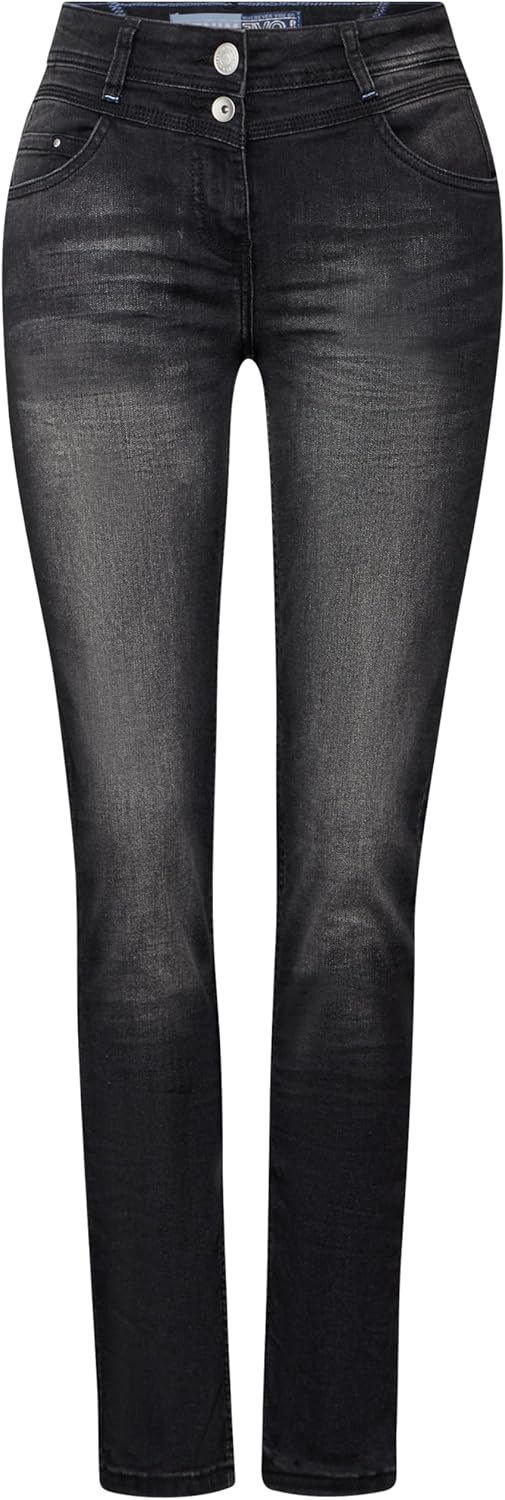 Cecil Damen Slim Fit Jeans 26W / 30L Dark Grey Washed, 26W / 30L Dark Grey Washed