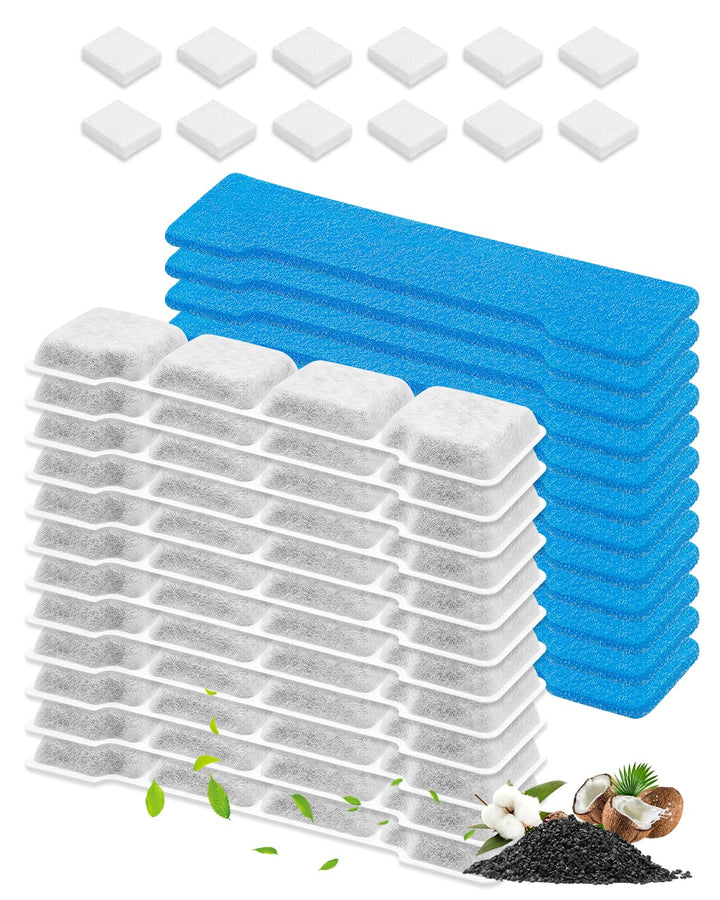 Haliya 12er-Set Ersatzfilter Katzenbrunnen Kompatibel mit SIBAYS & Kompatibel mit Kastty 15L/4Gal Tr