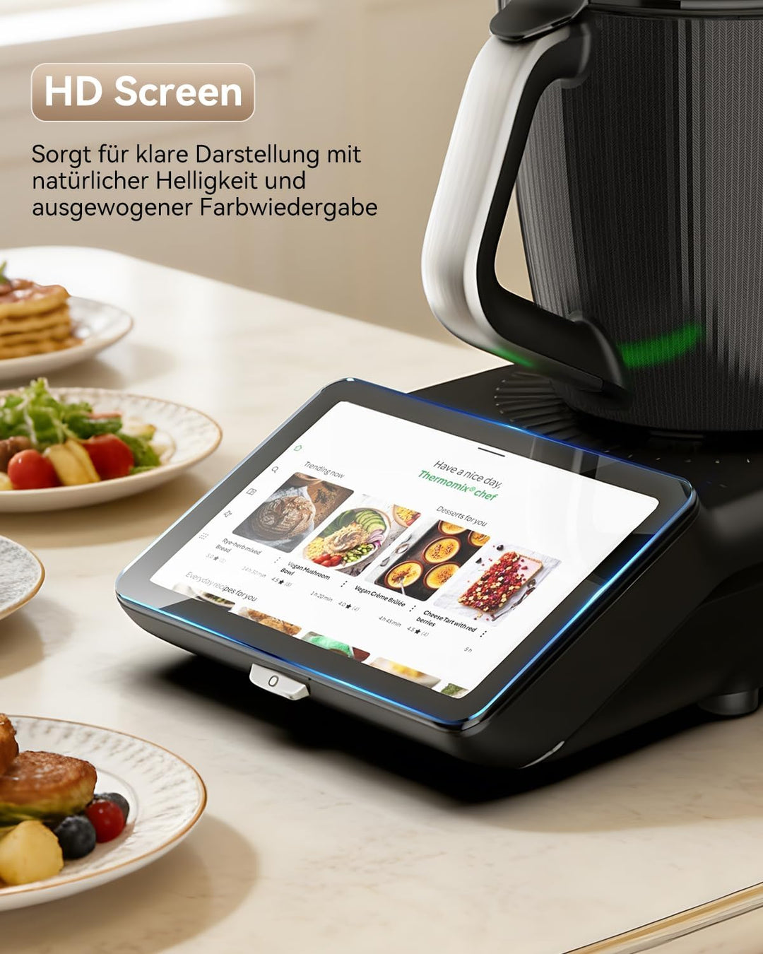 imluckies für Vorwerk Thermomix TM7 für Panzerglas Schutzfolie, 9H Härte Anti-Kratzen &amp; Bläschenfrei