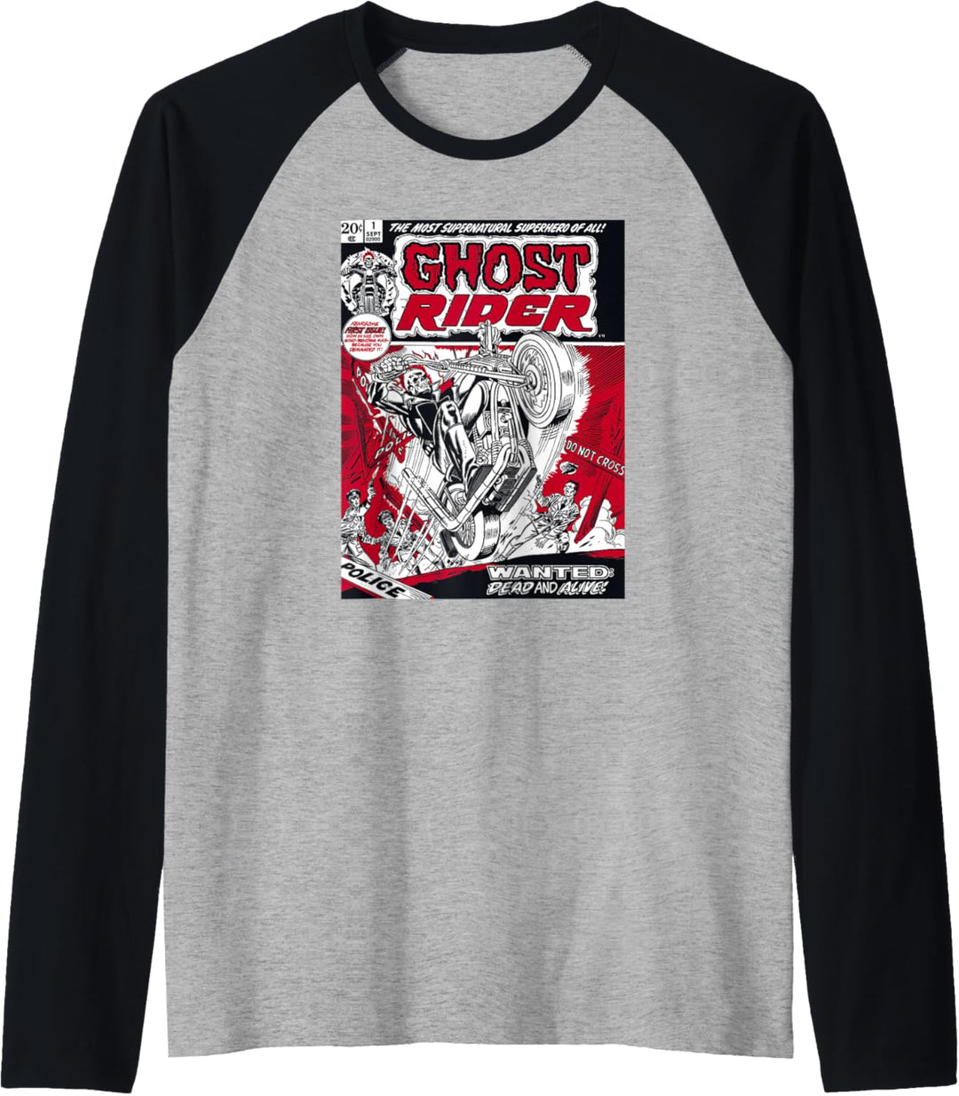 Marvel Ghost Rider Comic Book Cover Print Raglan