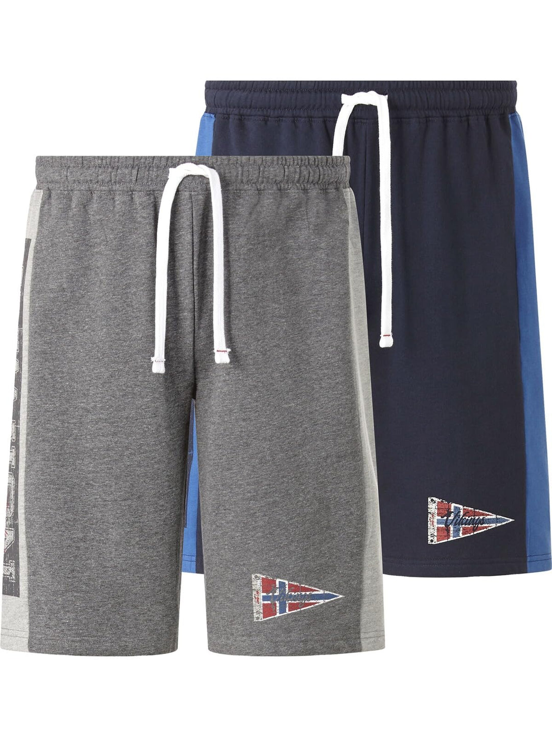 Jan Vanderstorm Herren Doppelpack Jogginghose Haral Kurze Hose Casual Shorts L Dunkelgrau, L Dunkelg