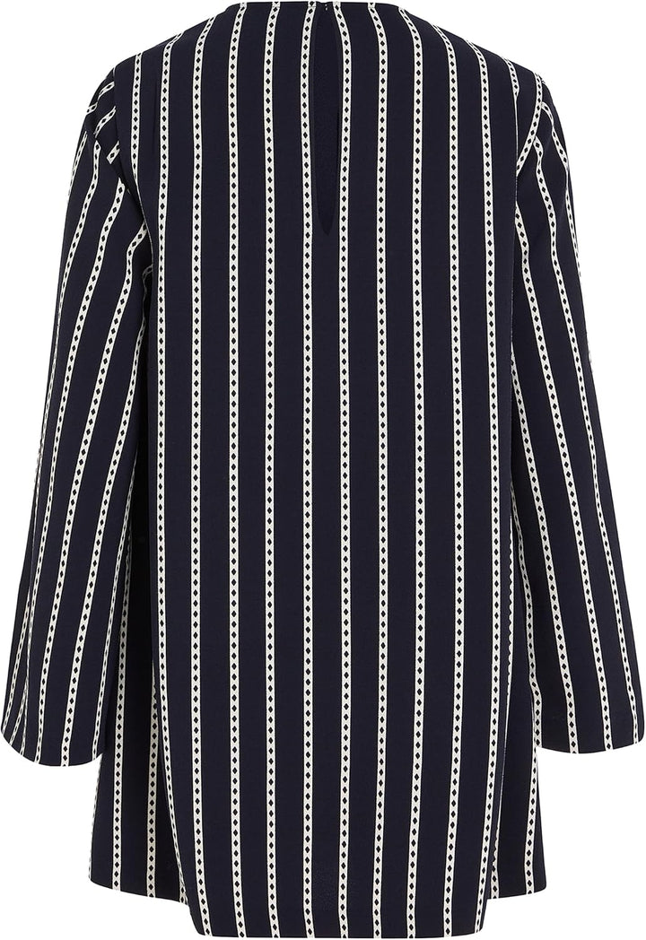 Tommy Hilfiger Damen Argyle Stripe Crepe Shift Dress Ww0ww39965 Fit & Flare Kleider 66 Blau (Argyle