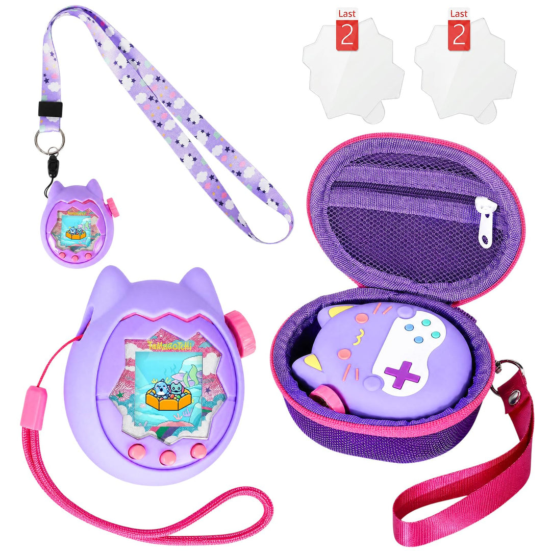 Silikon Hülle und Hartschalenkoffer kompatibel mit Tamagotchi Paradise Virtuelles Haustierspielzeug,