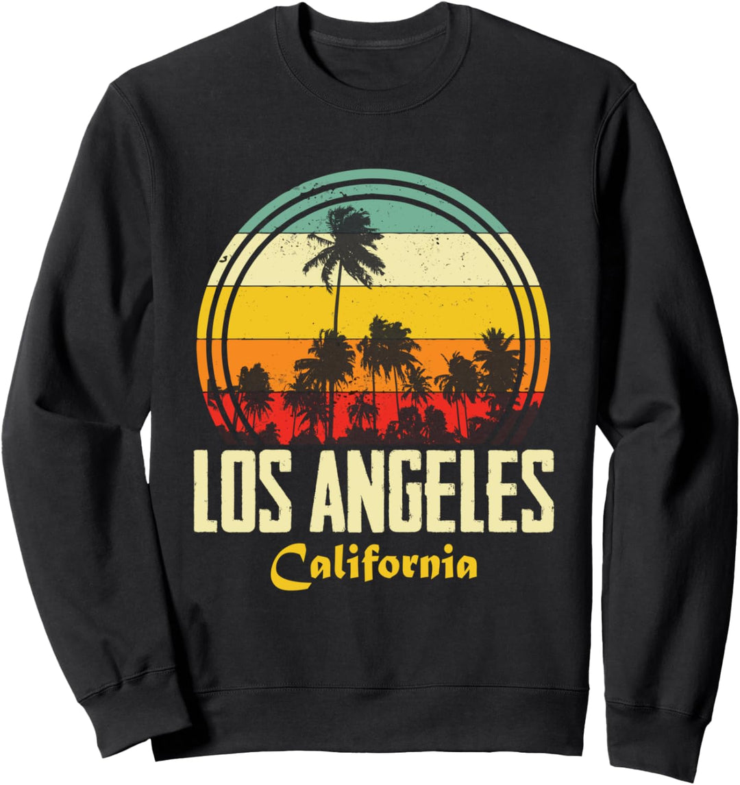 Los Angeles California Retro Palmen LA Sunset Sweatshirt