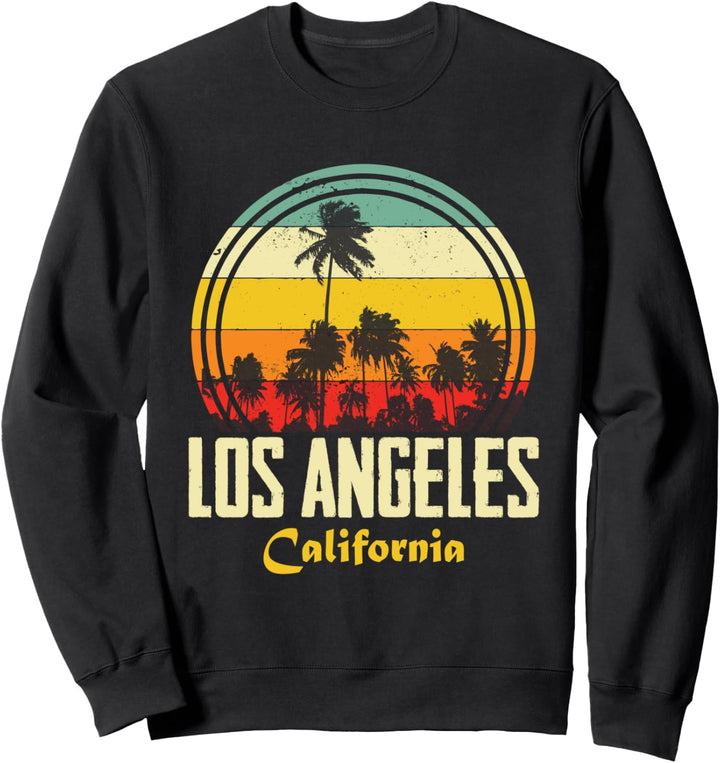 Los Angeles California Retro Palmen LA Sunset Sweatshirt