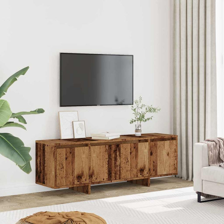 vidaXL TV Schrank, Lowboard für Fernseher, Fernsehtisch mit 4 Türen, Fernsehschrank für Schlafzimmer