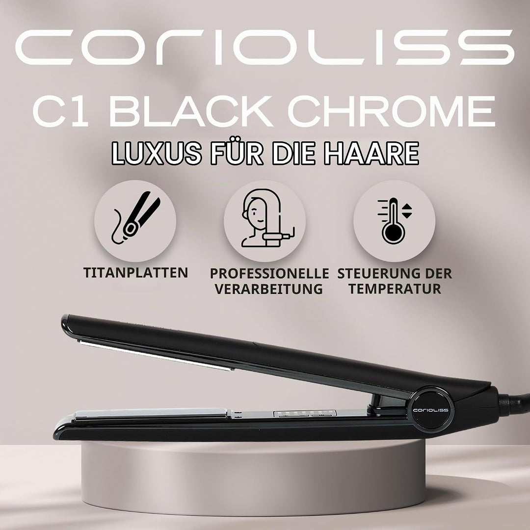 Corioliss C1 | Haarglätter für Frauen | Titanplatten und Curling für feines Haar | Professionelles E