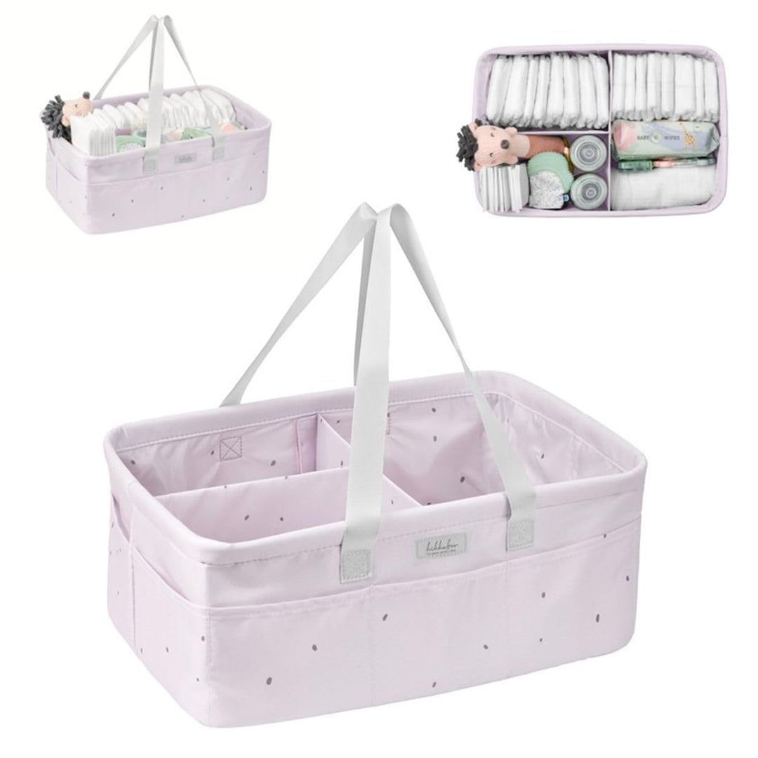 Kikkaboo Wickeltasche, Korb, Windelorganizer faltbar Griffe abnehmbare Trennwand, Farbe:rosa, Rosa