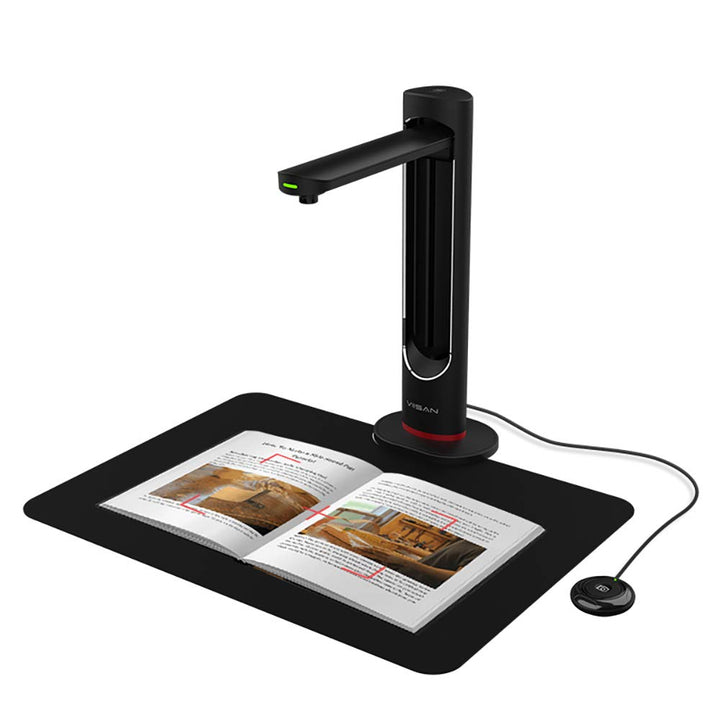 Viisan K21 Dokumenten-& Buchscanner Max Scanbereich A3. 21MP Sensor Buch-Doppelseiten Glätten & Auft