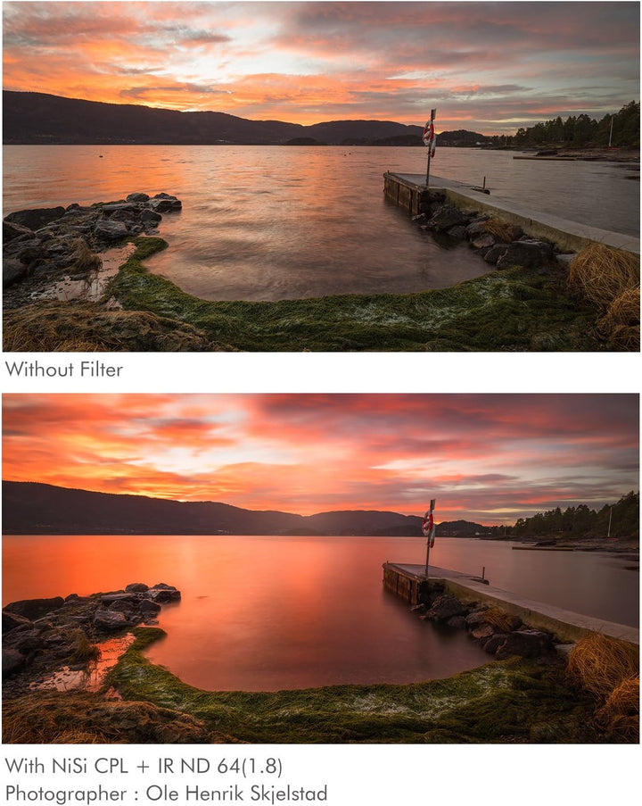 NiSi Neutral-Graufilter 75x80mm IR ND64 1.8 (6-Blenden) ND Filter ND 64, ND Filter ND 64