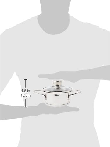 Fissler Häppchen / Mini-Kochtopf (Ø 12cm, 0,5 L) Edelstahl-Topf, Snacktopf, mit Glas-Deckel, Indukti