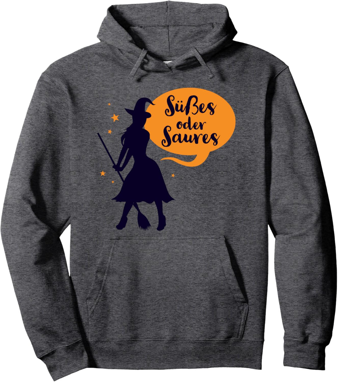 Süsses oder Saures | Halloween Party Damen Hexen Verkleidung Pullover Hoodie