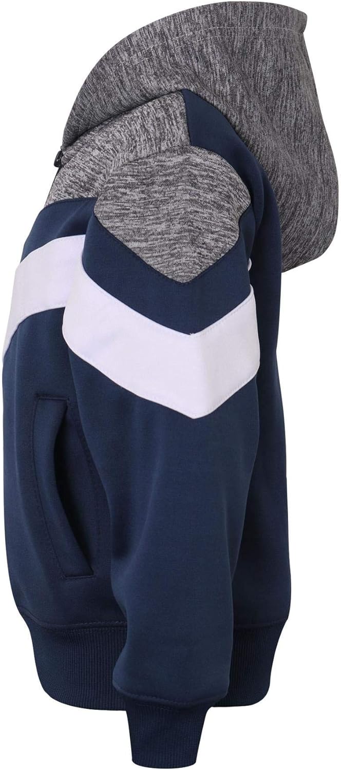 A2Z 4 Kids Mädchen Jungen Unisex Trainingsanzug Kontrast Einsätze Fleece Kapuzen Reissverschluss Hoo