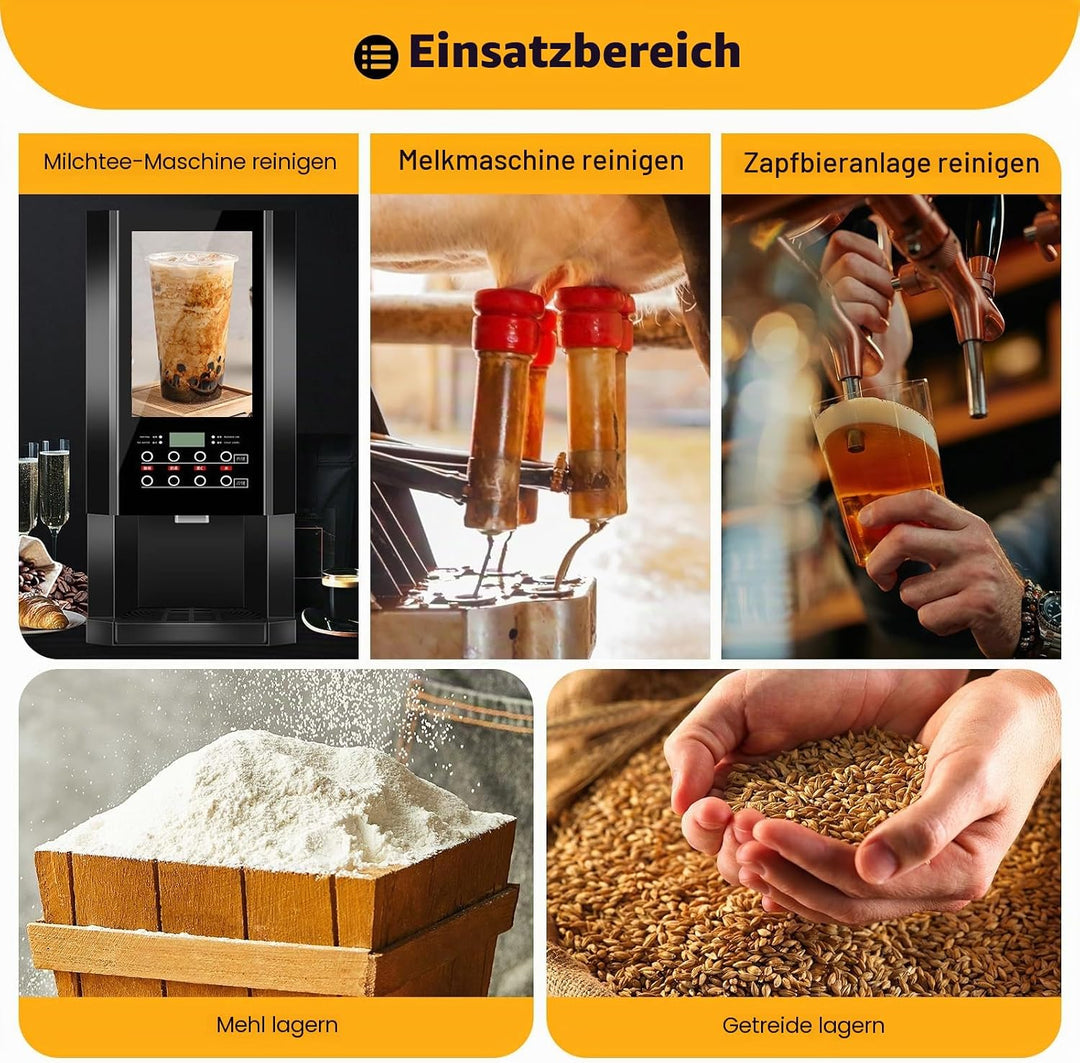 Reinigungsbehälter 10L Edelstahl Bierreinigungsfass, 3-Kopf Edelstahl Bierleitungsreinigungsgerät mi