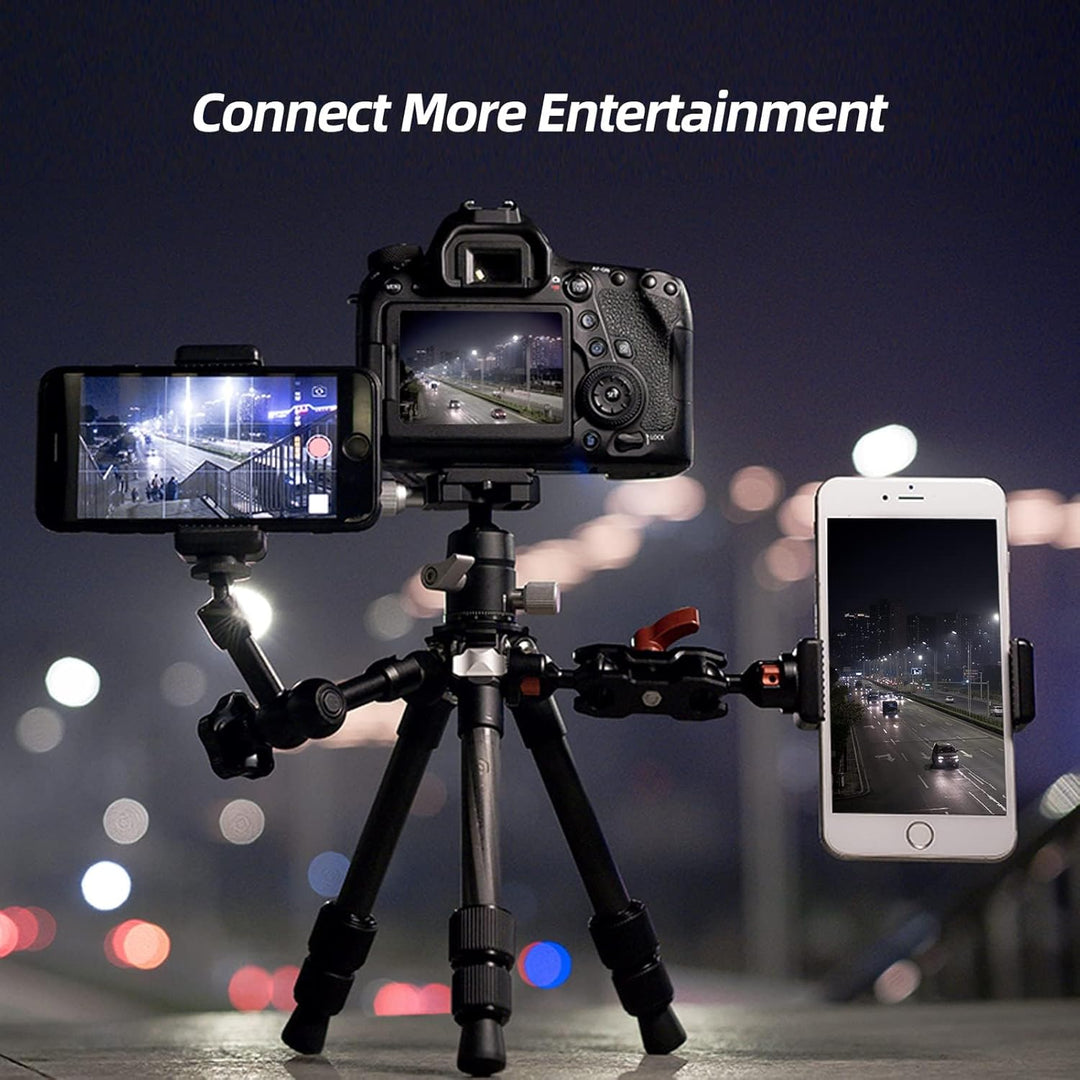 Fotopro Mini Reisestativ, leichtes kompaktes Kohlefaser-Stativ mit 360° Kugelkopf QR-Platte für DSLR