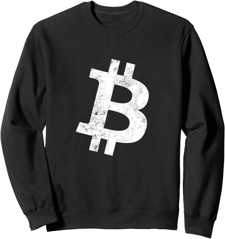 Bitcoin Vintage BTC Logo Crypto #bitcoin Distressed Geschenk Sweatshirt