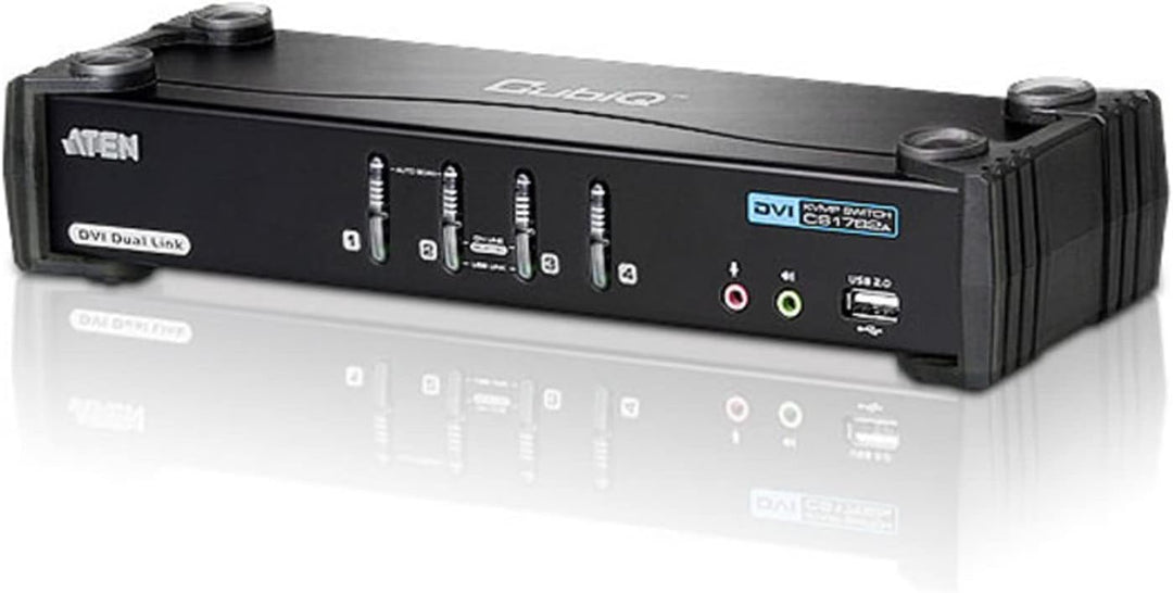 ATEN CubiQ CS1784A 4-Fach KVM Umschalter (DVI, USB 2.0, 2.1 Audio)