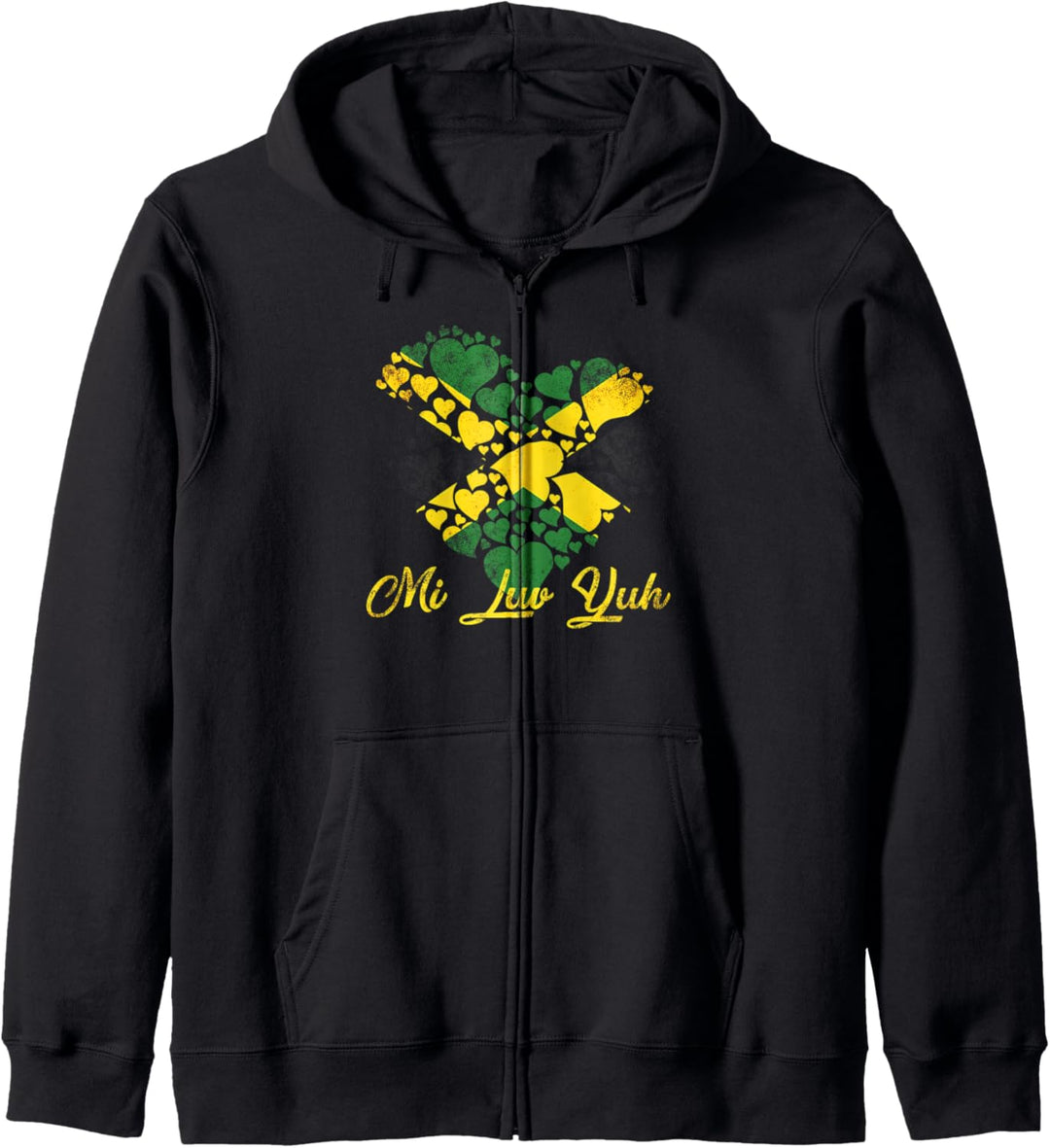 Mi Luv Yuh I Love Jamaika Jamaika Flagge Karibik Reggae Kapuzenjacke