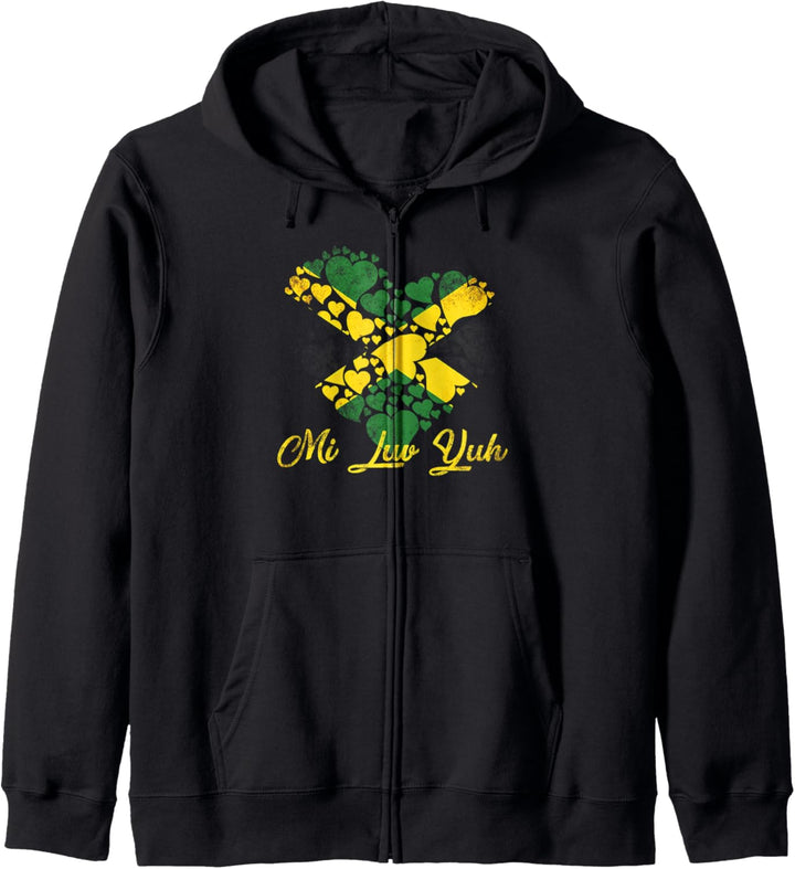 Mi Luv Yuh I Love Jamaika Jamaika Flagge Karibik Reggae Kapuzenjacke