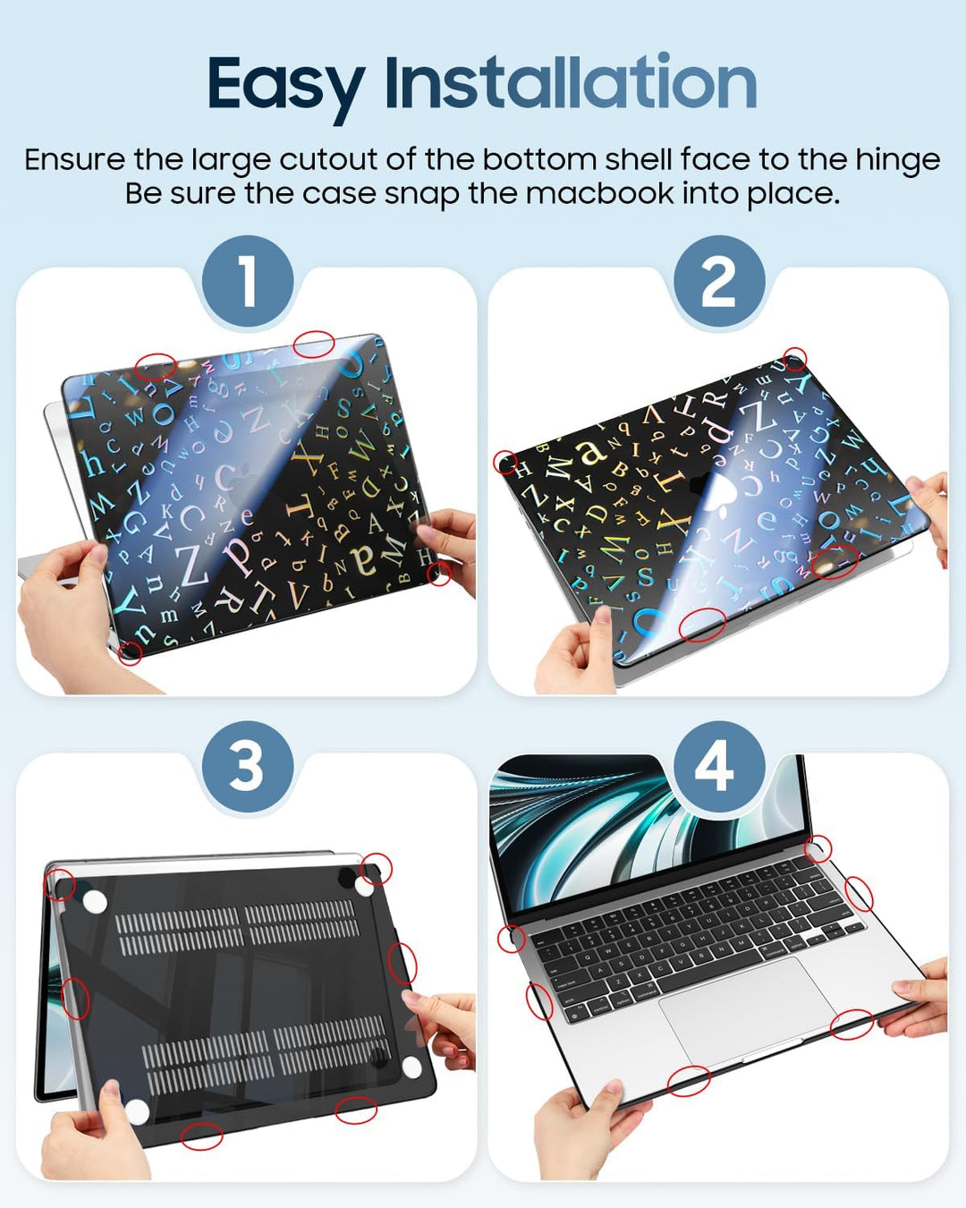 Fintie Hülle Kompatibel mit MacBook Air 13,6 Zoll M5 M4 M3 M2 (2026-2022) A3449 A3240 A3113 A2681, U